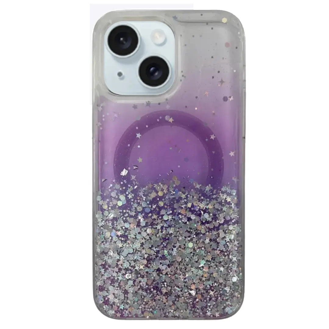 iPhone 15 Plus/iPhone 14 Plus Bling MagSafe Twotone Eco Purple